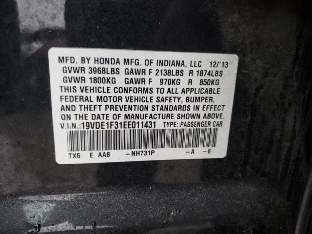 19VDE1F31EE011431 Acura ILX