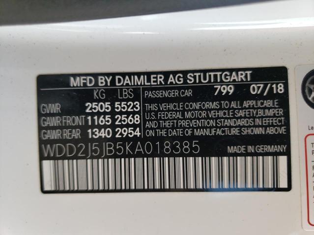 2019 MERCEDES-BENZ CLS 450 - WDD2J5JB5KA018385