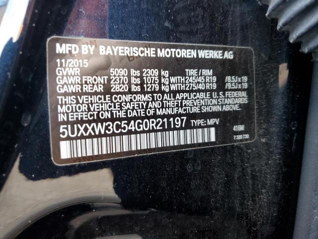 2016 BMW X4 XDRIVE2 - 5UXXW3C54G0R21197