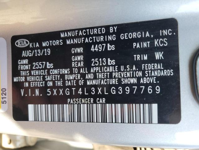 5XXGT4L3XLG397769 KIA Optima Lx