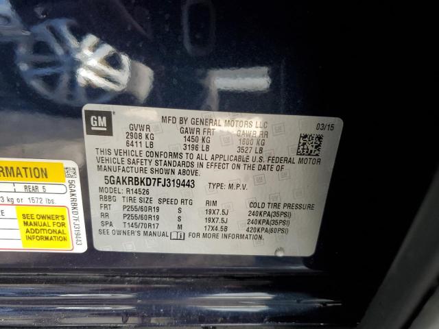 2015 BUICK ENCLAVE - 5GAKRBKD7FJ319443