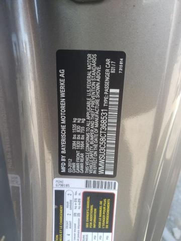 WMWSU3C58CT368531 Mini Cooper