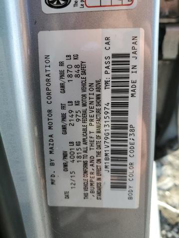 2016 MAZDA 3 TOURING JM1BM1V79G1315974