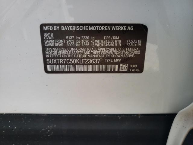2019 BMW X3 SDRIVE3 - 5UXTR7C50KLF23637