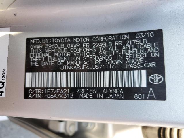 2018 TOYOTA COROLLA IM - JTNKARJE6JJ571116