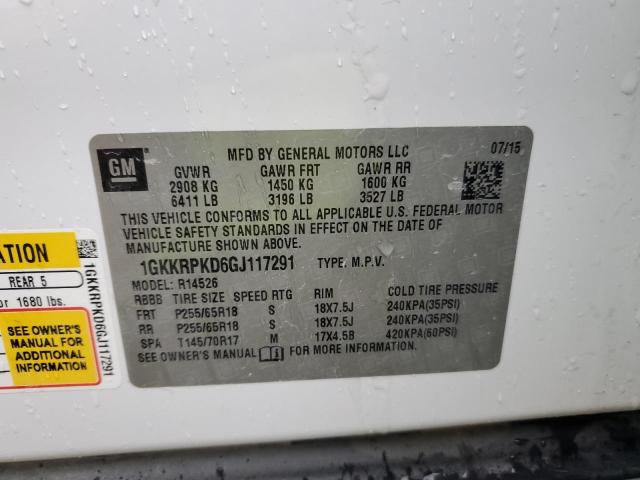 1GKKRPKD6GJ117291 GMC Acadia