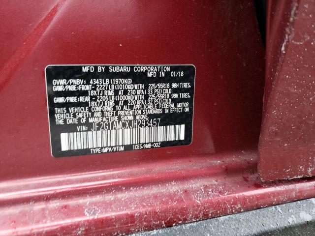 JF2GTAMCXJH293457 Subaru Crosstrek Limited
