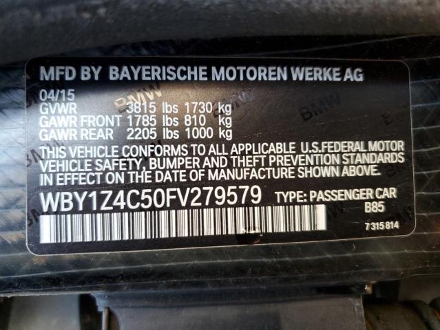 2015 BMW I3 REX - WBY1Z4C50FV279579