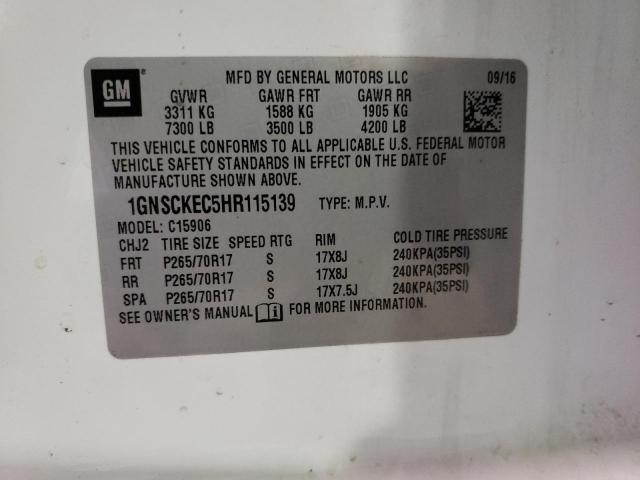 2017 CHEVROLET SUBURBAN C - 1GNSCKEC5HR115139