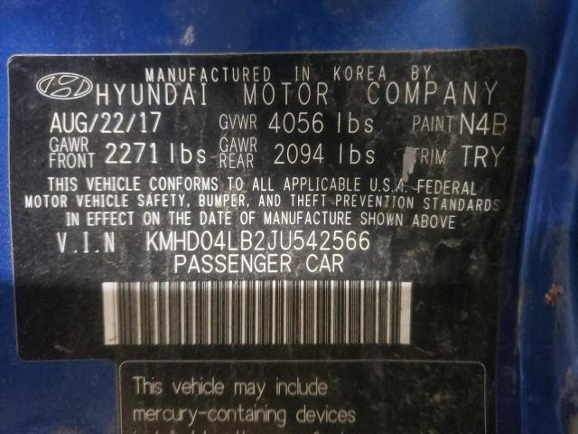 2018 HYUNDAI ELANTRA SP - KMHD04LB2JU542566
