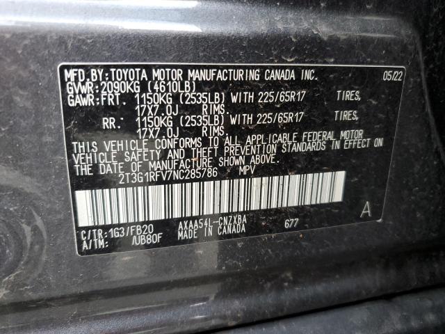 2022 TOYOTA RAV4 LE 2T3G1RFV7NC285786