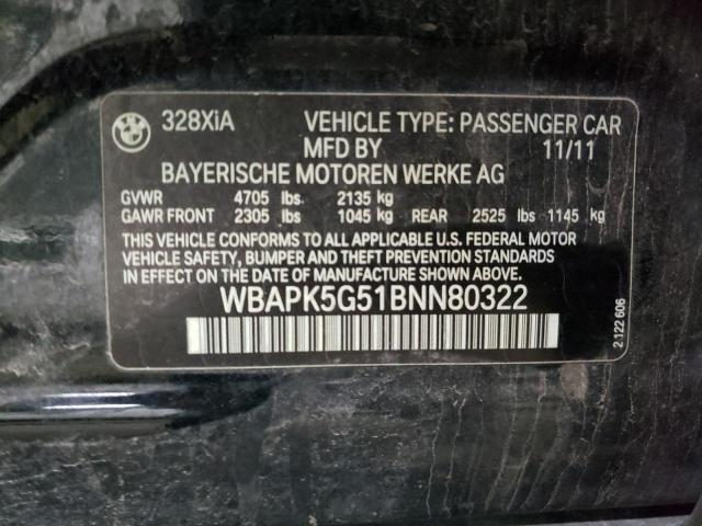 WBAPK5G51BNN80322 BMW 328 Xi Sulev