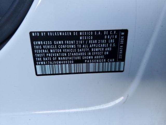 2016 VOLKSWAGEN JETTA SPOR 3VWB17AJ9GM400200