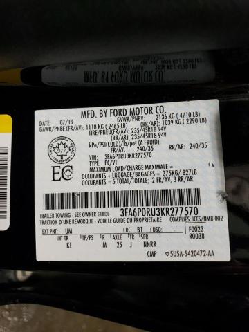 2019 FORD FUSION TIT - 3FA6P0RU3KR277570