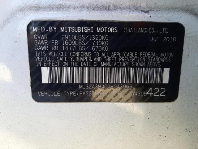 VIN ML32A3HJ0JH013969 2018 MITSUBISHI MIRAGE no.12