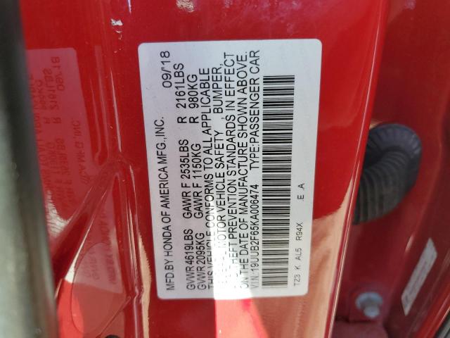 2019 ACURA TLX TECHNO - 19UUB2F65KA006474