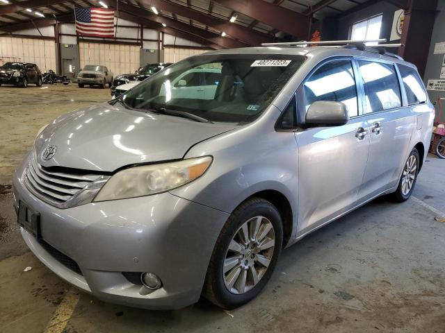 Salvage cars for sale at East Granby, CT auction: 2011 Toyota Sienna XLE
