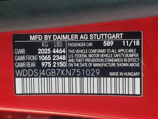 2019 MERCEDES-BENZ CLA 250 4M - WDDSJ4GB7KN751029