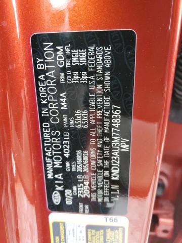 KNDJ23AU3M7748367 KIA SOUL LX