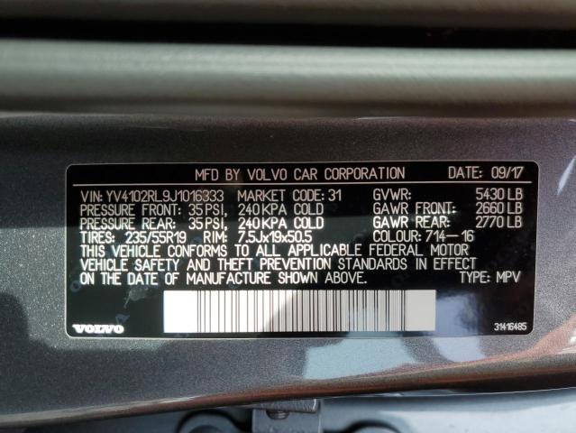 YV4102RL9J1016333 Volvo XC60