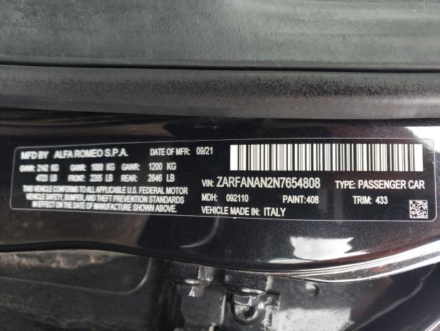 2022 ALFA ROMEO GIULIA - ZARFANAN2N7654808