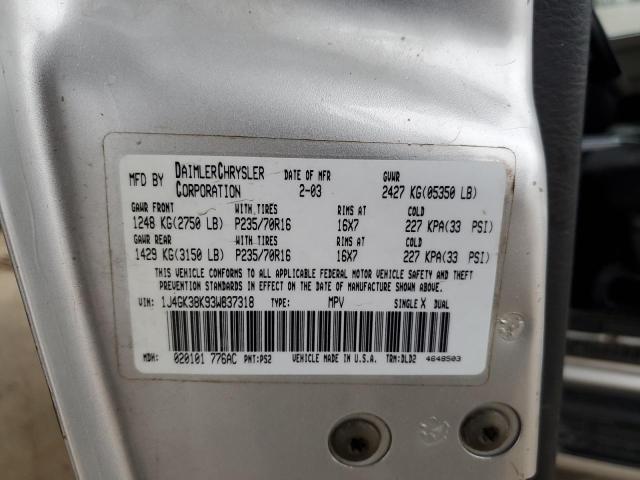 1J4GK38K93W637318 Jeep Liberty