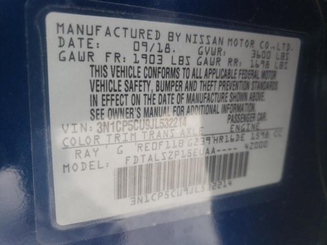 3N1CP5CU9JL532214 Nissan KICKS S