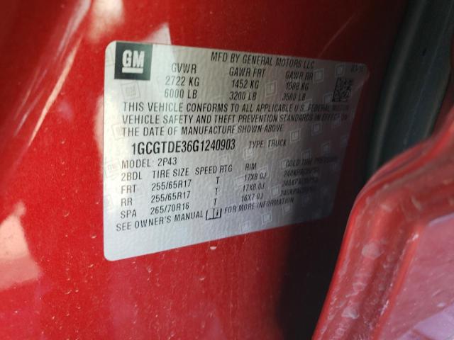 2016 CHEVROLET COLORADO Z - 1GCGTDE36G1240903