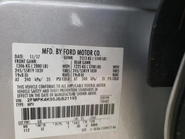 2018 FORD EDGE TITAN - 2FMPK4K95JBB21193