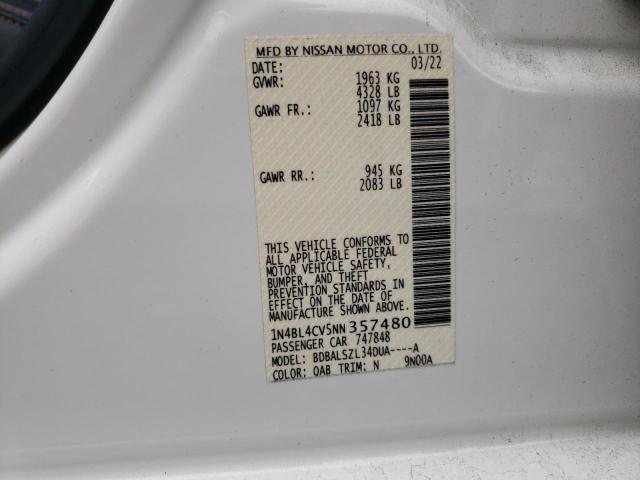 2022 NISSAN ALTIMA SR - 1N4BL4CV5NN357480