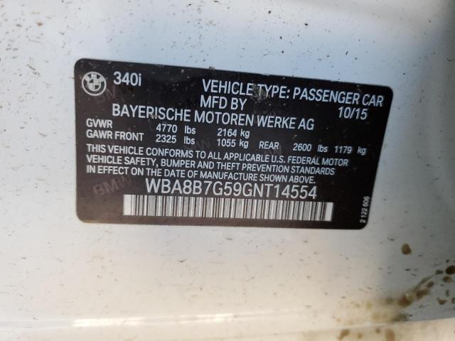 WBA8B7G59GNT14554 BMW 340 XI
