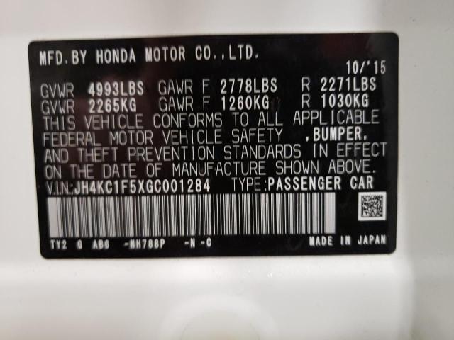 2016 ACURA RLX TECH - JH4KC1F5XGC001284