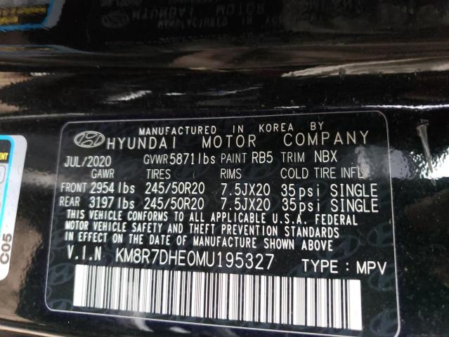 2021 HYUNDAI PALISADE C - KM8R7DHE0MU195327
