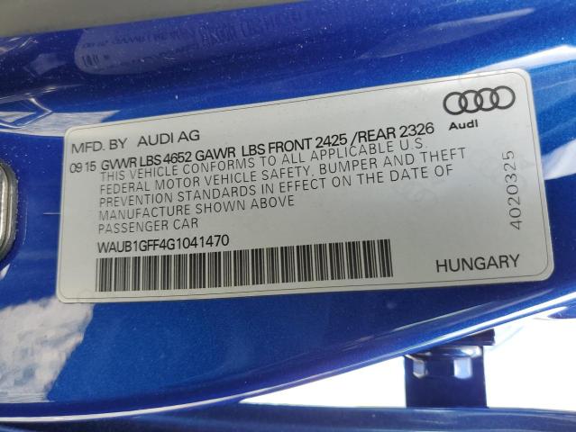 2016 AUDI S3 PREMIUM - WAUB1GFF4G1041470