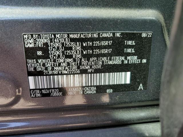 2022 TOYOTA RAV4 LE - 2T3H1RFV1NW222556