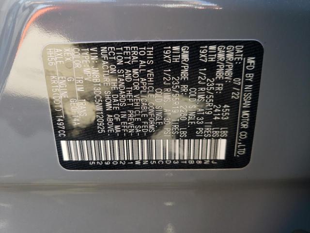 2022 NISSAN ROGUE PLAT JN8BT3DC5NW120925
