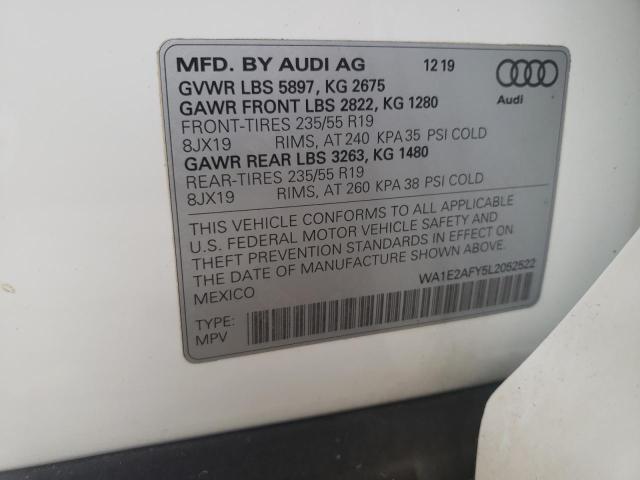 2020 AUDI Q5 E PREMI - WA1E2AFY5L2052522