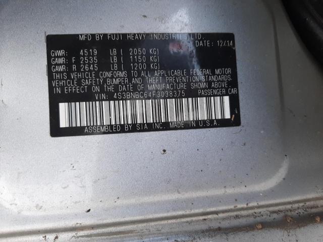 4S3BNBC64F3038375 Subaru Legacy 2.5i Premium
