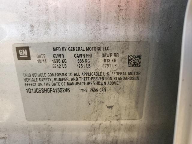 2015 CHEVROLET SONIC LT - 1G1JC5SH6F4135246