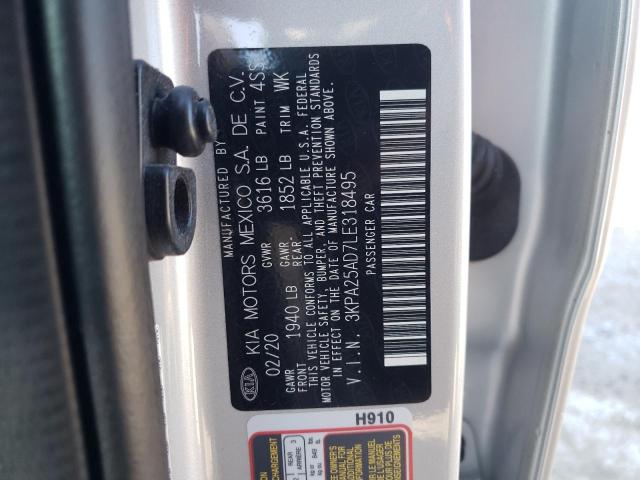 3KPA25AD7LE318495 KIA RIO LX