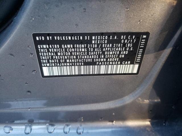 2017 VOLKSWAGEN JETTA S - 3VW2B7AJ8HM412899