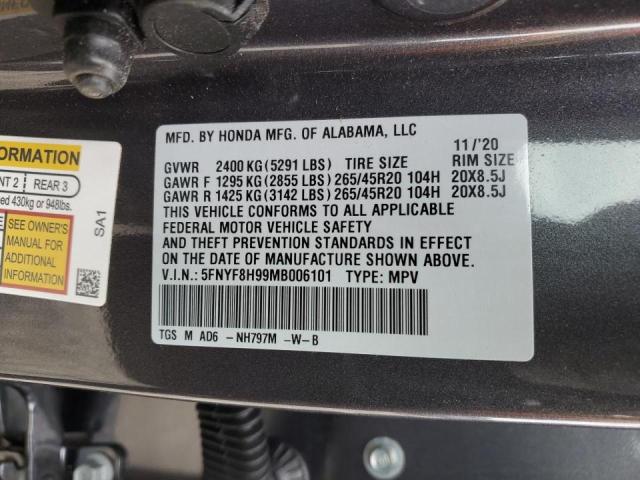 2021 HONDA PASSPORT T - 5FNYF8H99MB006101
