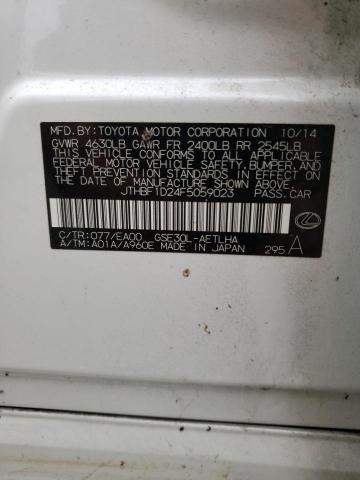 2015 LEXUS IS 250 JTHBF1D24F5059023