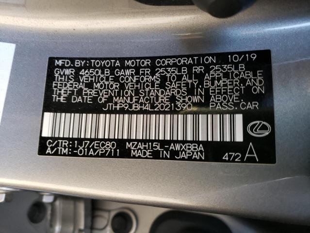 2020 LEXUS UX 250H - JTHP9JBH4L2021390