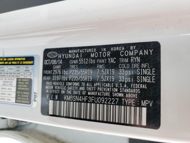 2015 HYUNDAI SANTA FE G - KM8SN4HF3FU092227