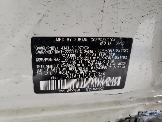 JF2GTAEC1KH202348 Subaru Crosstrek