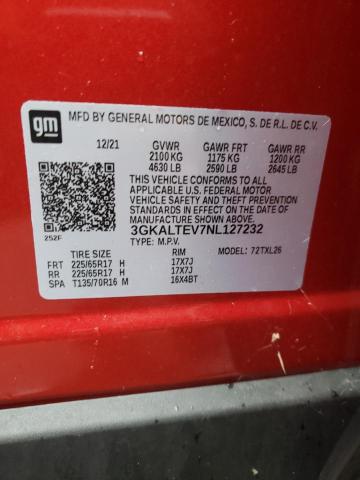 3GKALTEV7NL127232 GMC Terrain Sle