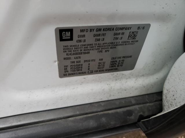 2016 BUICK ENCORE - KL4CJASB3GB708489