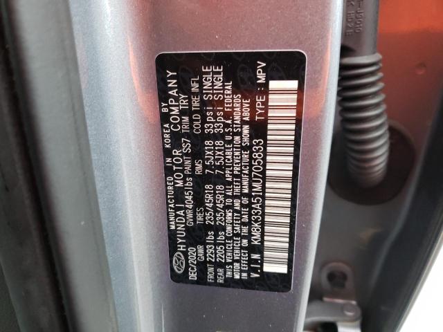 2021 HYUNDAI KONA LIMIT - KM8K33A51MU705833