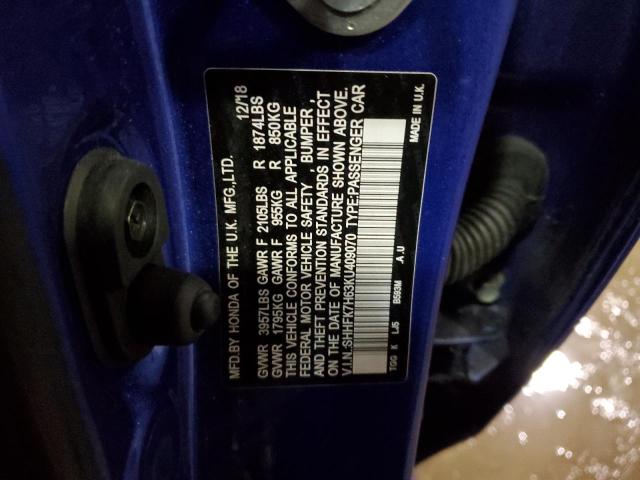2019 HONDA CIVIC EX - SHHFK7H63KU409070